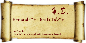 Hrncsár Domicián névjegykártya